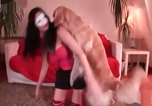 Impressive bestiality sex with a British doggy