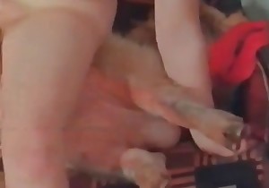 Redhead with big boobs adores animal sex
