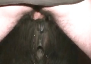 Zoophile is fingering a tight asshole