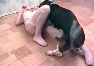 Pigtailed slut and sweetest doggy