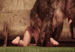 Dog fuck in a bestiality porn vid with animation
