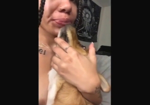 Fellatio zoophile porn with a horned-up hottie