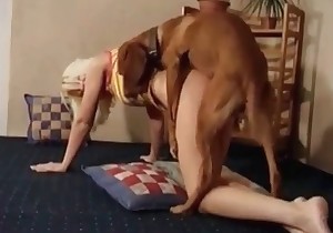 Innocent teenager zoophile and a mutt