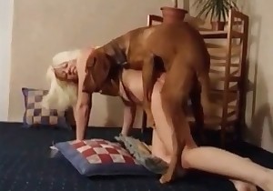 Innocent teenager zoophile and a mutt