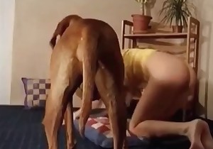 Innocent teenager zoophile and a mutt